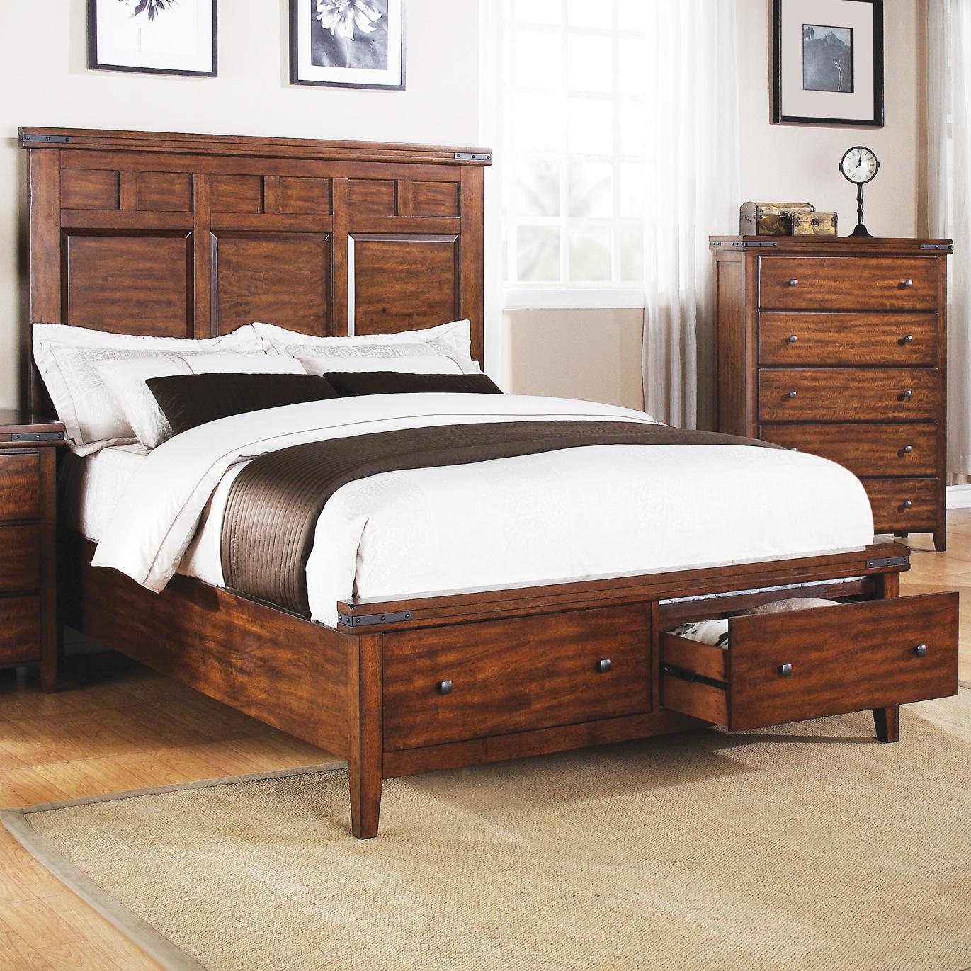 Mango King Panel Storage Bed